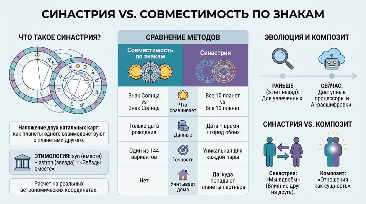 Что такое синастрия и чем она отличается от «совместимости по знакам»