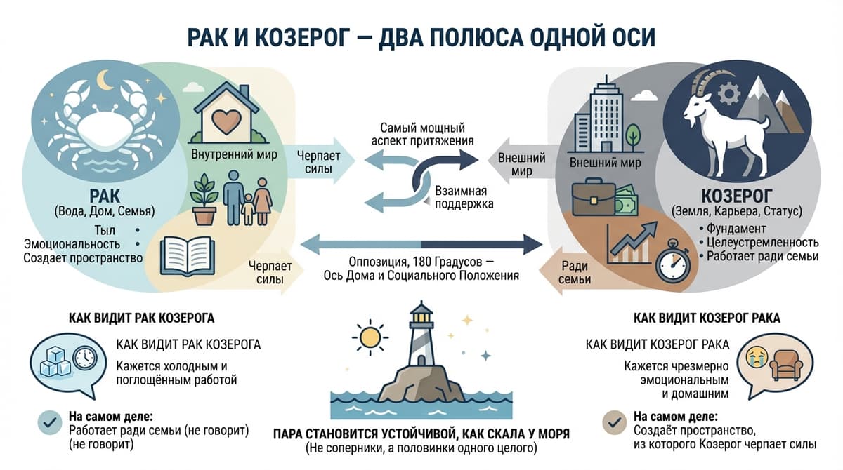 Рак и Козерог — два полюса одной оси
