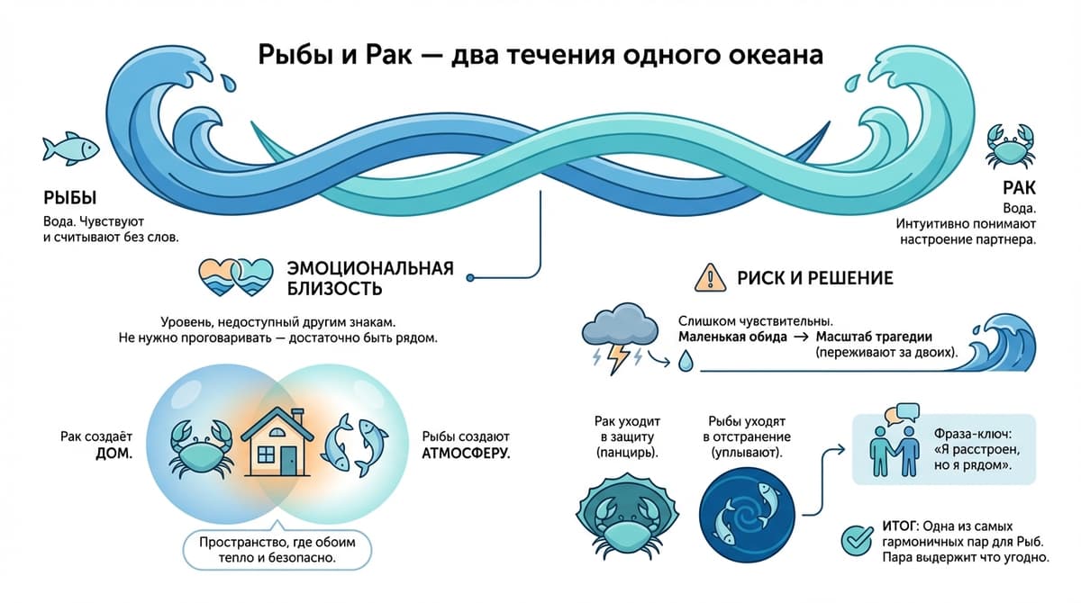 Рыбы и Рак — два течения одного океана