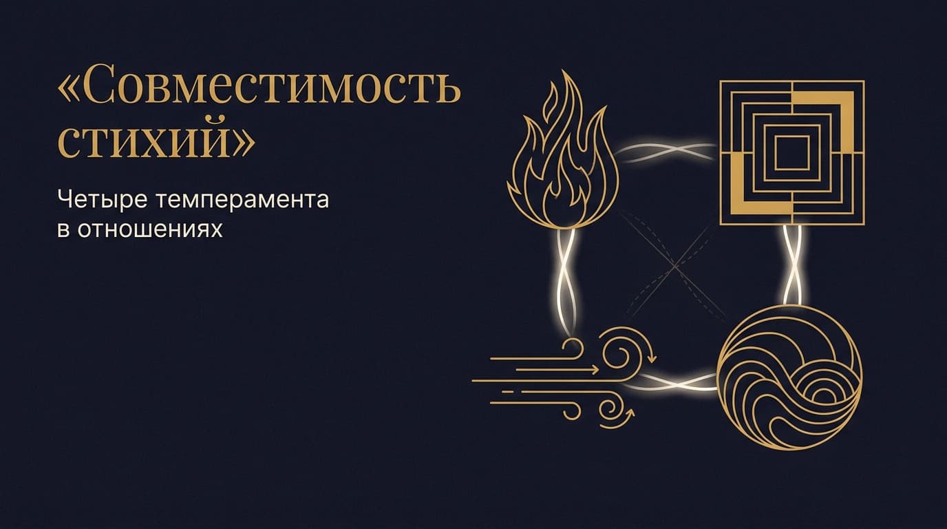 Совместимость стихий: как четыре темперамента строят отношения