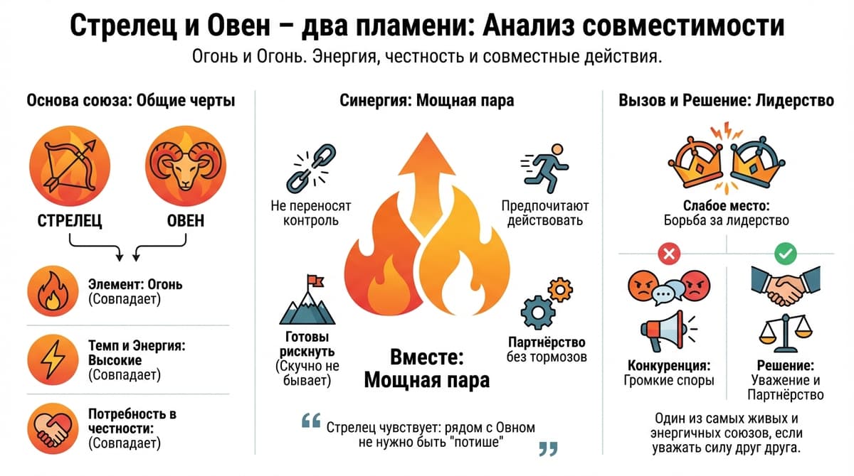 Стрелец и Овен — два пламени