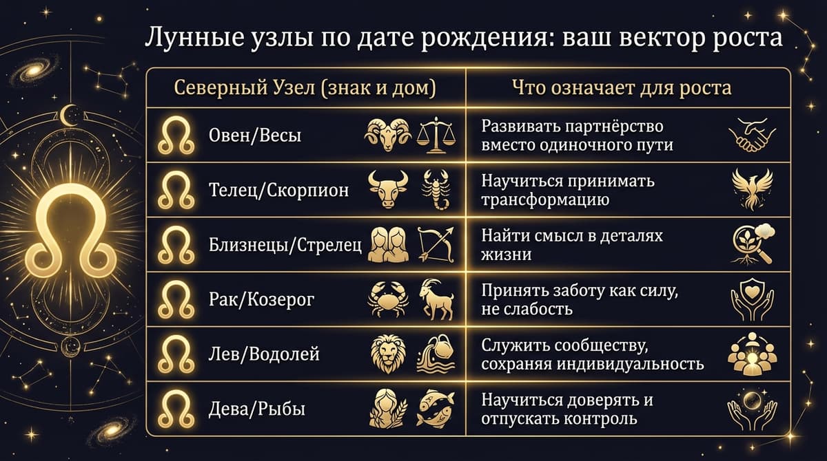 Что Лунные узлы говорят о вашем предназначении?