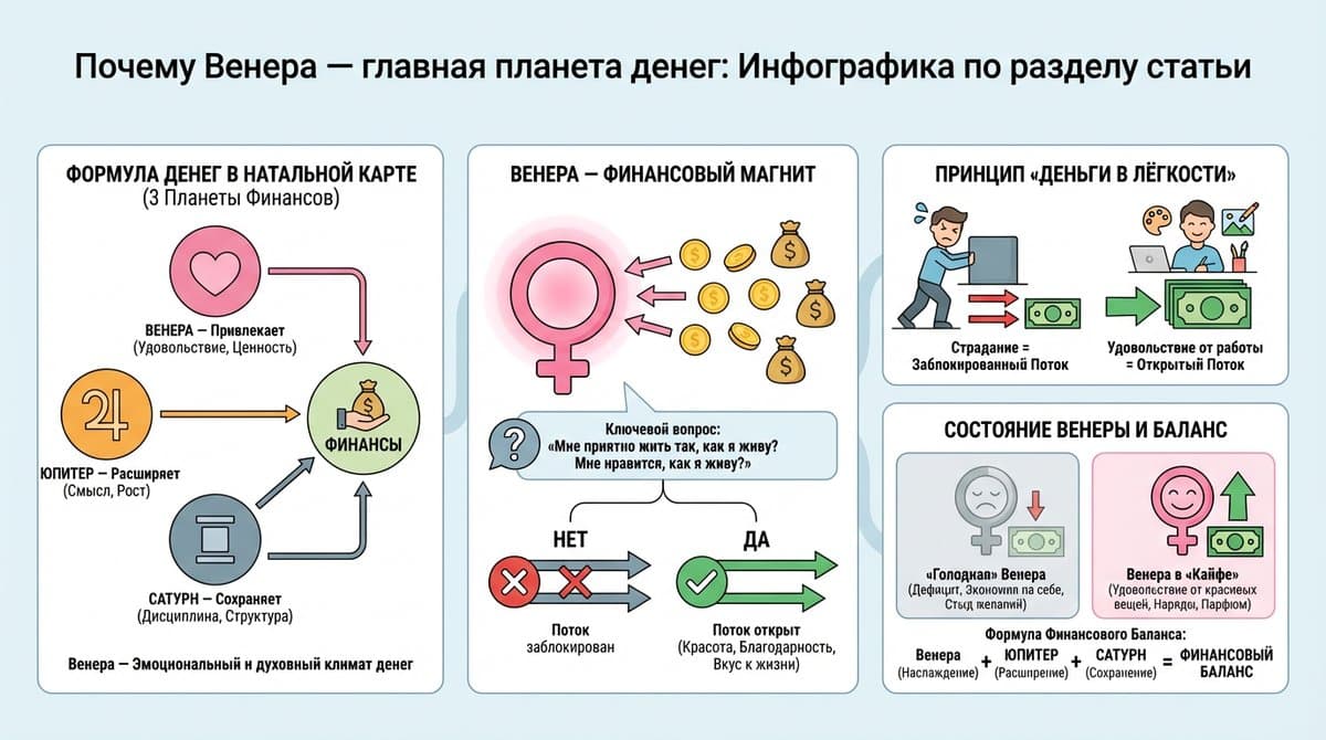 Почему Венера — главная планета денег