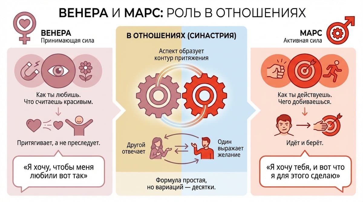 Венера и Марс: за что отвечают в отношениях