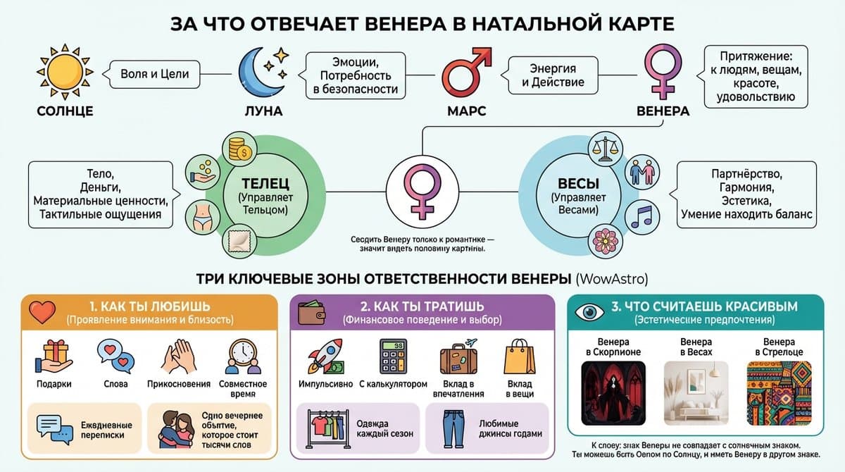 За что отвечает Венера в натальной карте
