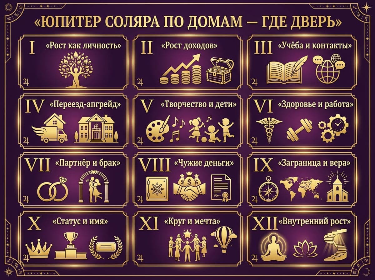 Ретроградный Юпитер в соляре — пересмотр, а не застой