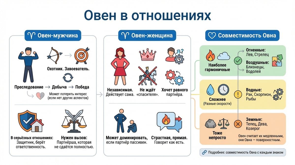 Овен в отношениях