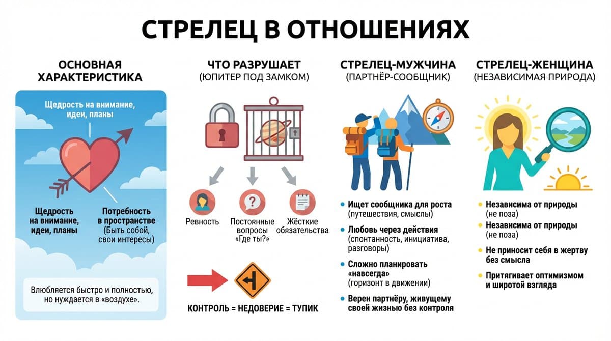 Стрелец в отношениях