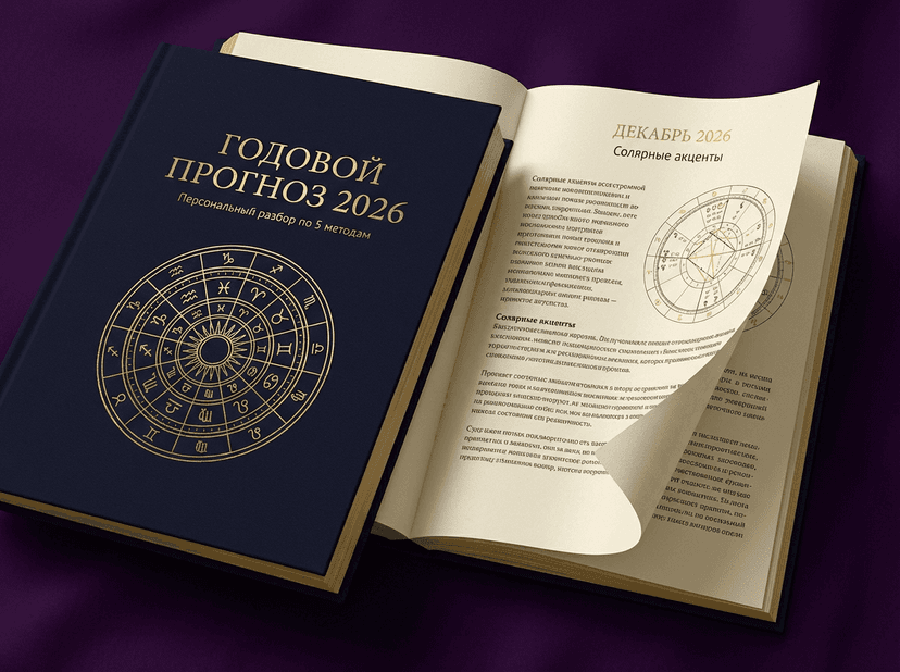 Пример PDF-отчёта: разворот с помесячным календарём