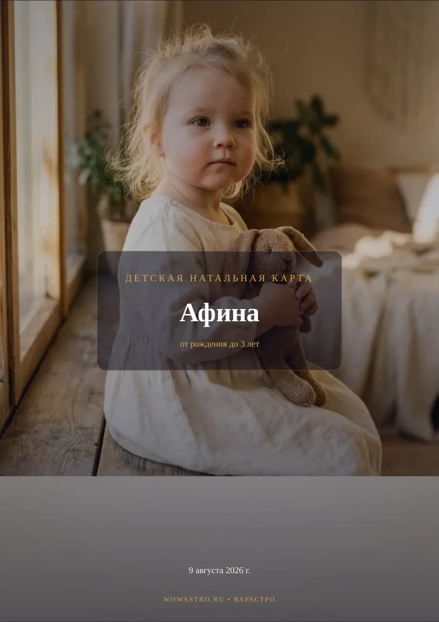 Афина, 1 год — 20 страниц: темперамент, сон и режим, язык любви, что делать сейчас и какие планеты включатся дальше. Страница 1 из 20