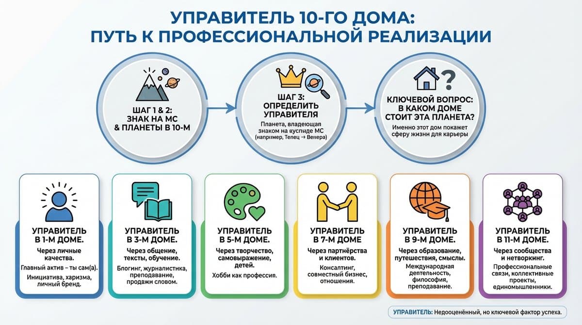 Управитель 10-го дома -- где проложен путь к реализации