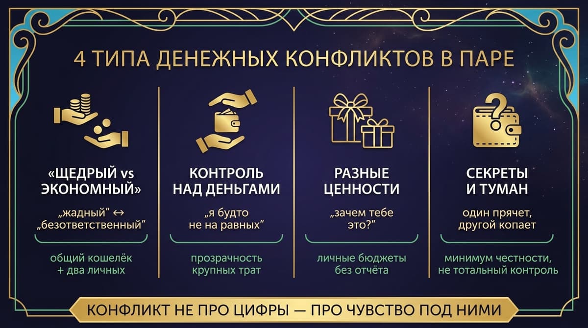 4 типа денежных конфликтов в синастрии