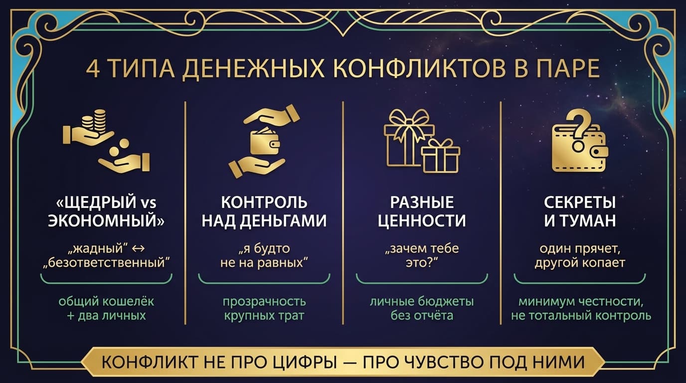 4 типа денежных конфликтов в синастрии