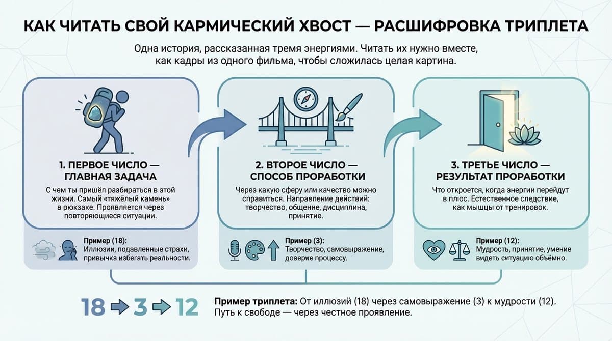 Как читать свой кармический хвост — расшифровка триплета