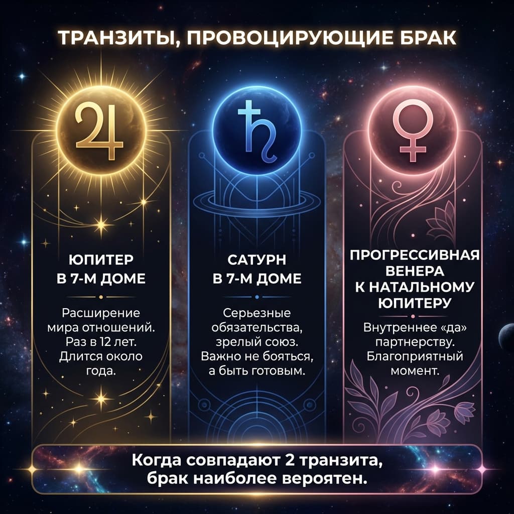 Транзит Юпитера через седьмой дом