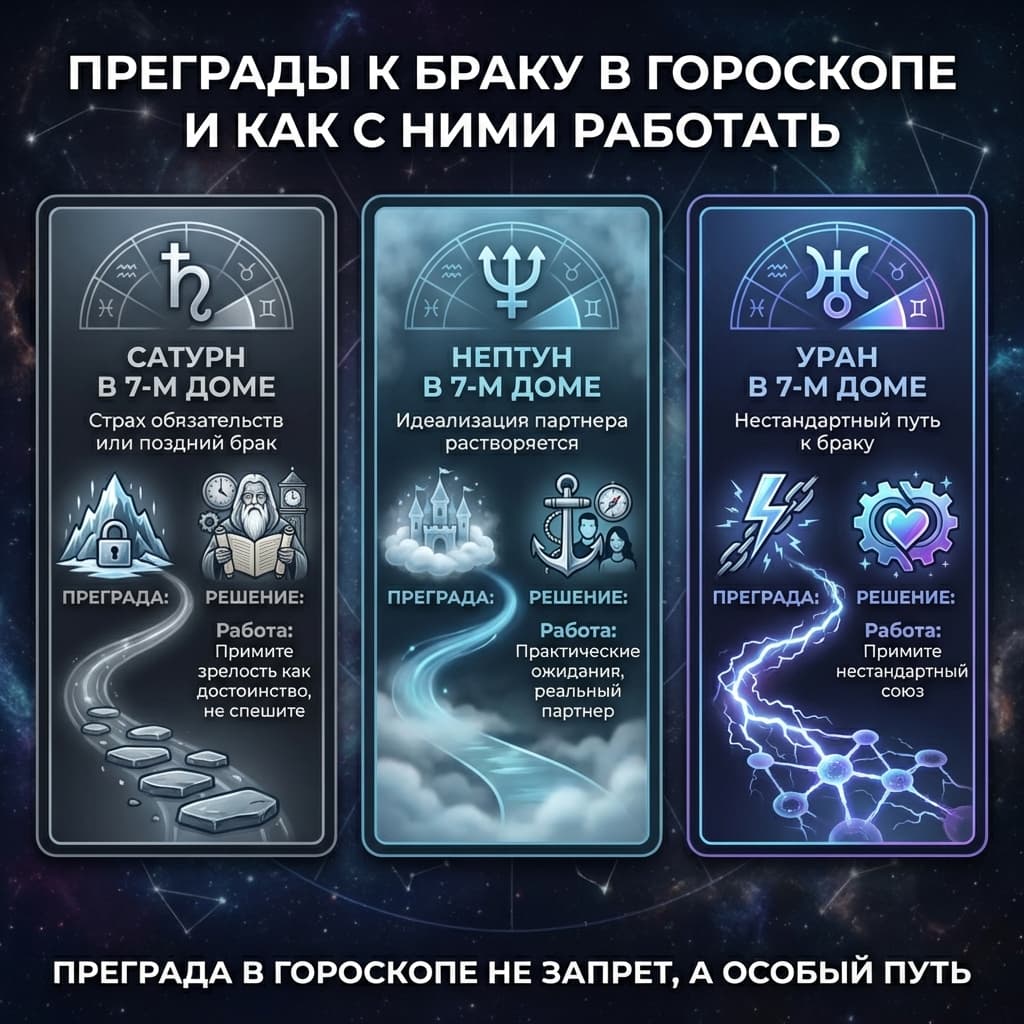 Какие транзиты работают на брак