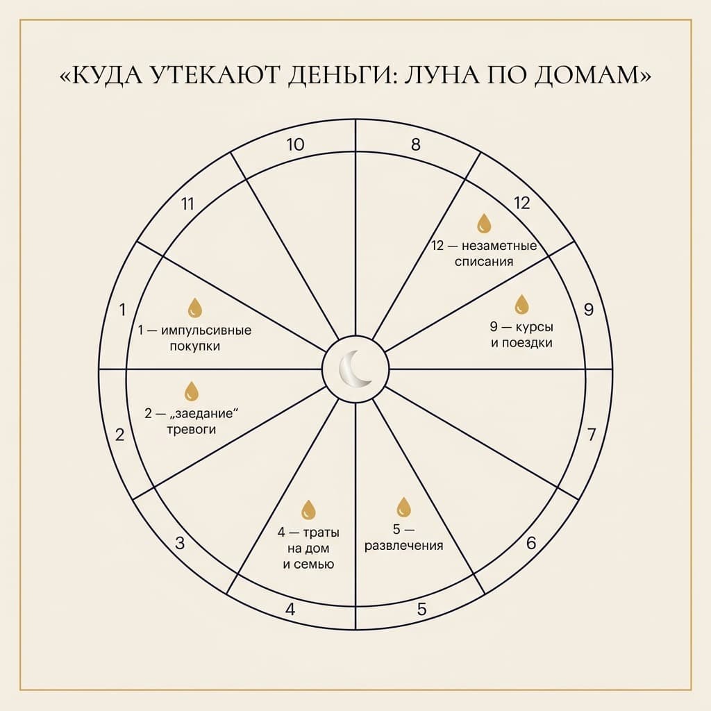 Луна в 12 домах: куда утекают ваши деньги