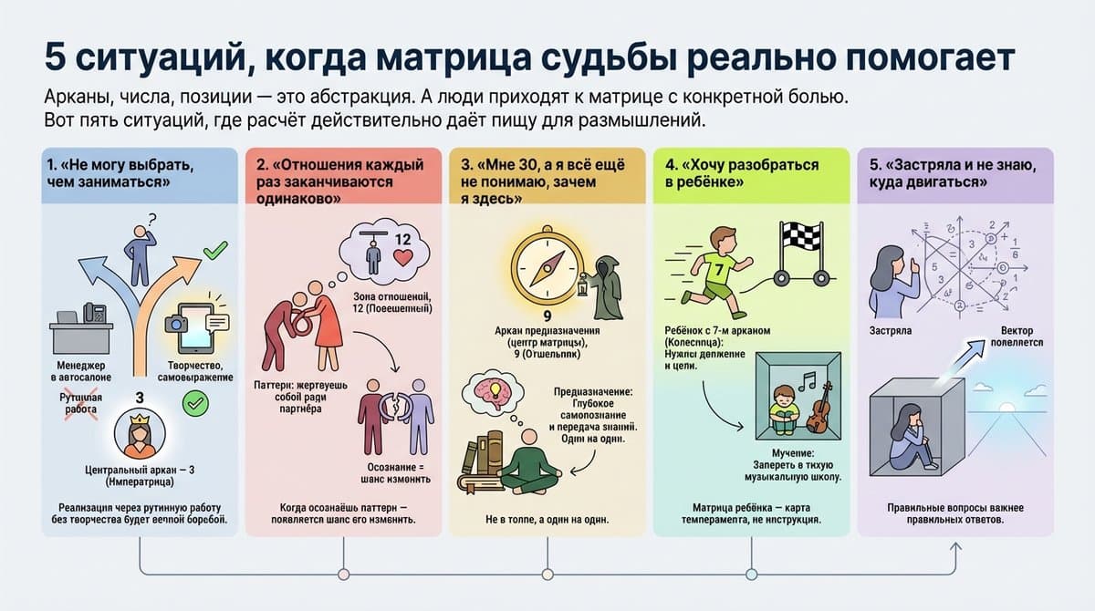 5 ситуаций, когда матрица судьбы реально помогает