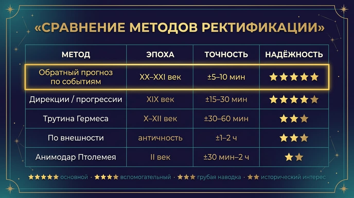 Сравнение методов ректификации по надёжности