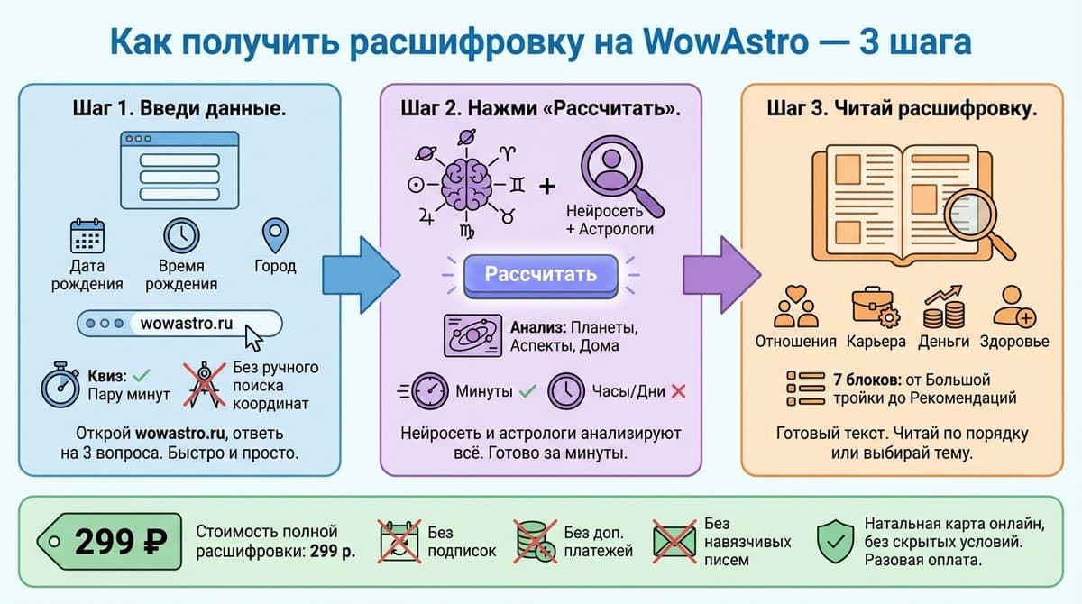Как получить расшифровку на WowAstro за пару минут