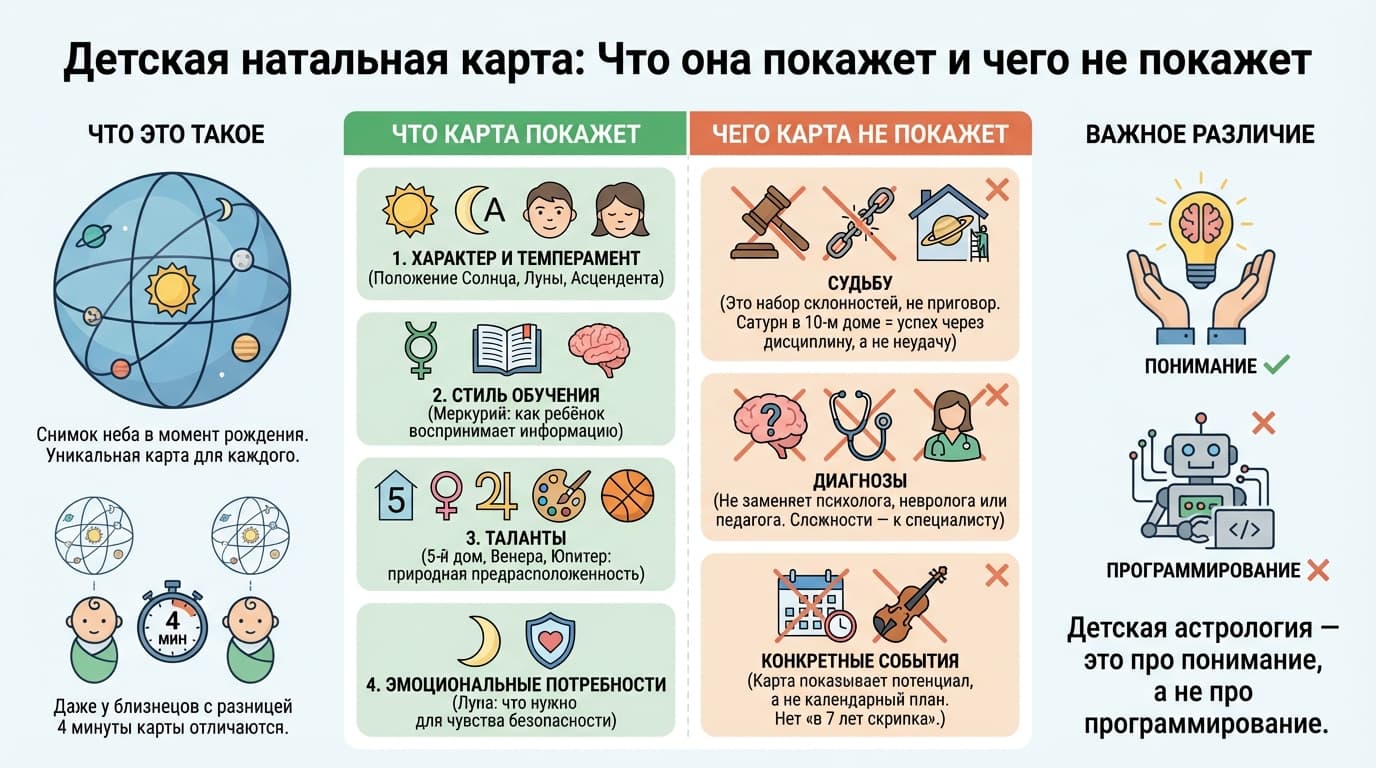 Что покажет детская натальная карта (и чего не покажет)