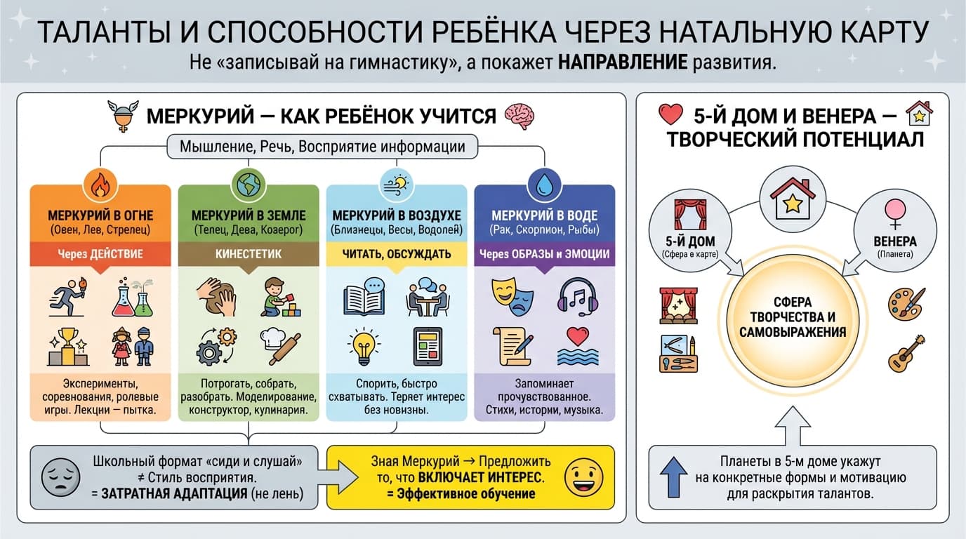 Таланты и способности ребёнка через натальную карту