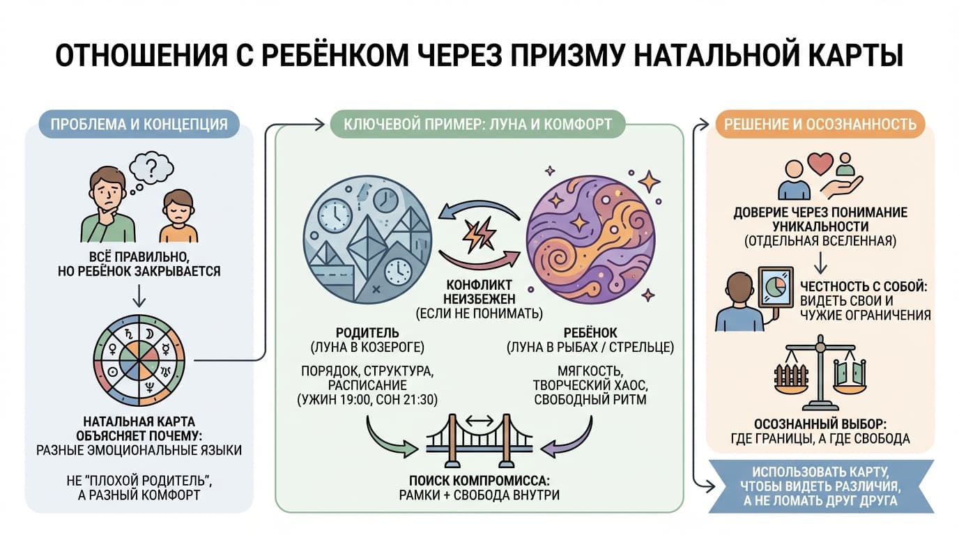 Отношения с ребёнком через призму натальной карты