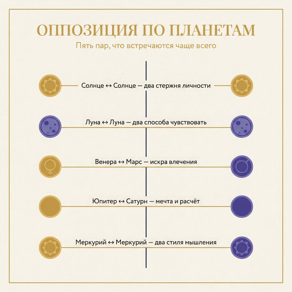 Оппозиция по планетам