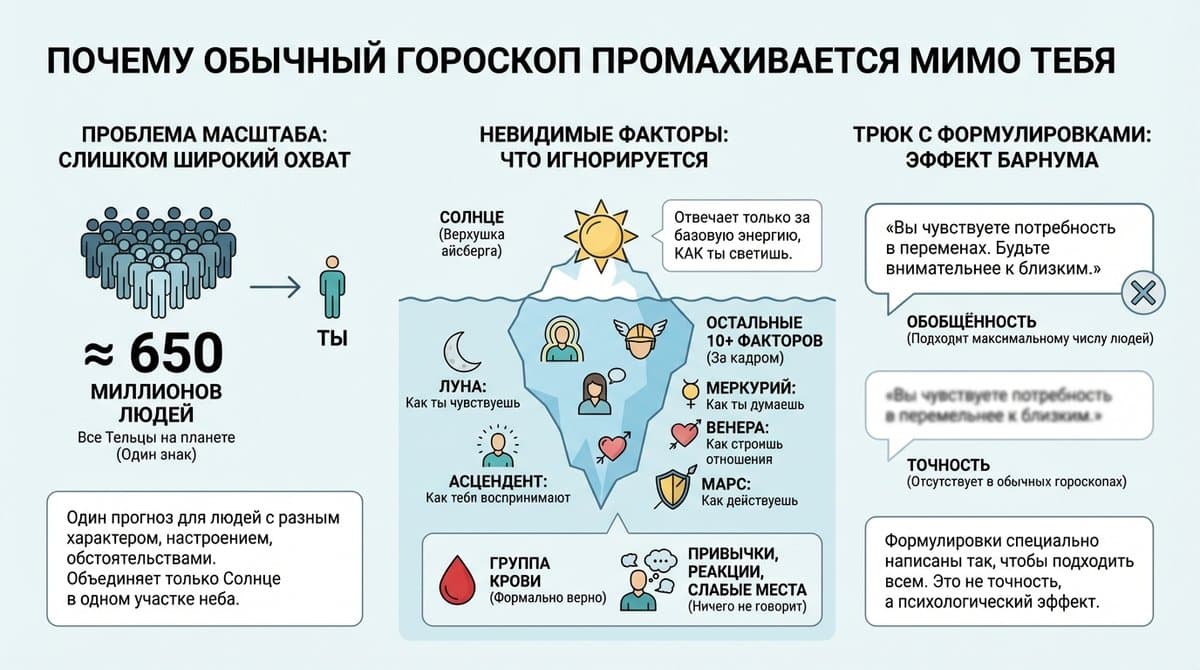 Почему обычный гороскоп промахивается мимо тебя
