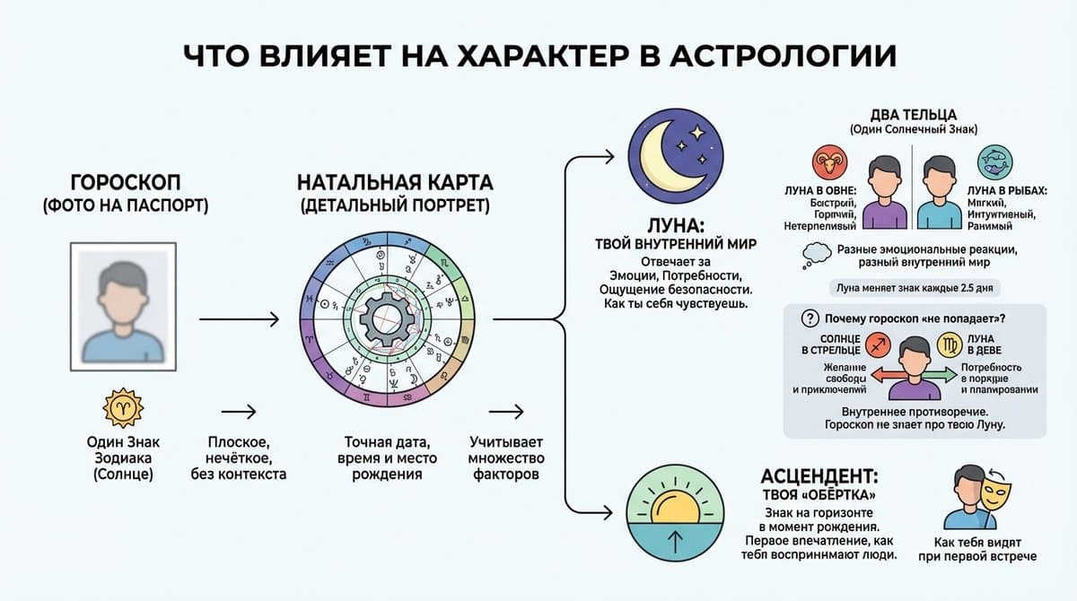 Что на самом деле влияет на характер в астрологии
