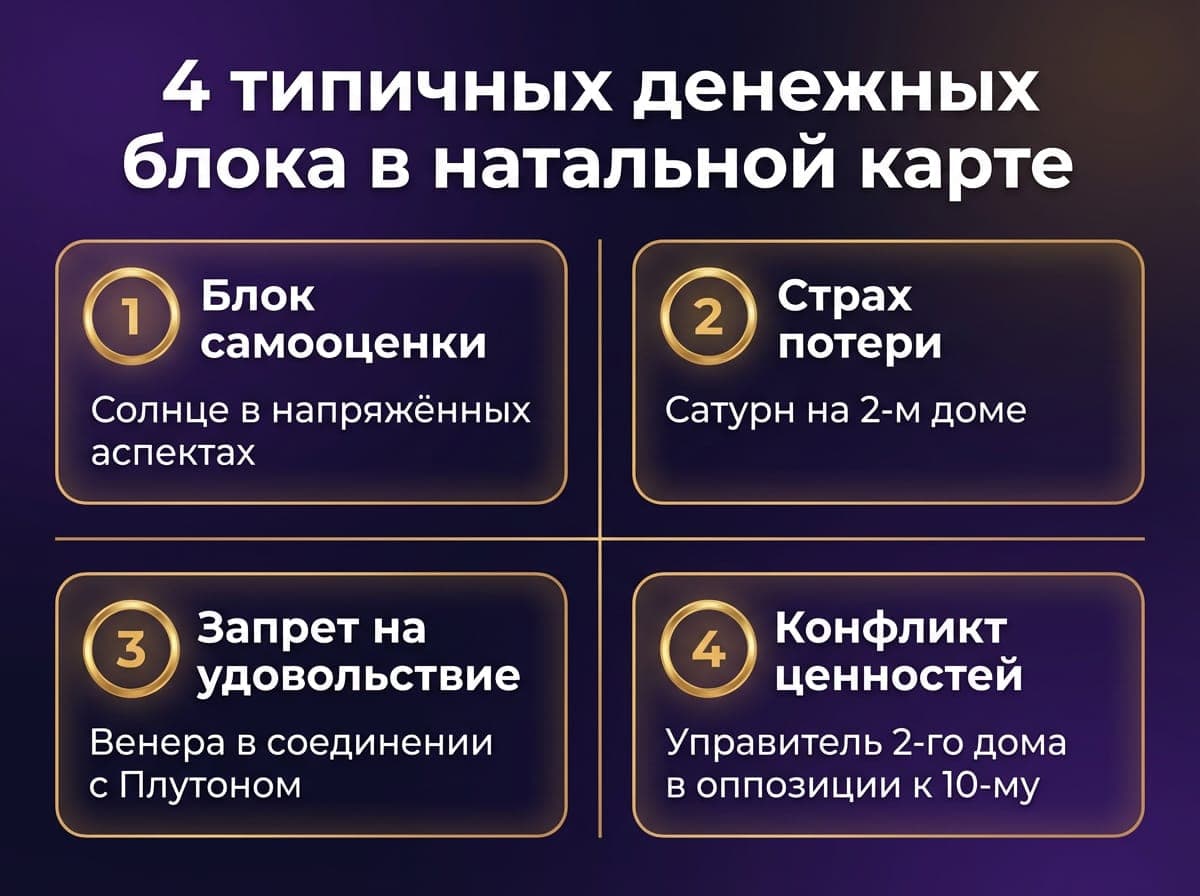 Четыре денежных дома в гороскопе