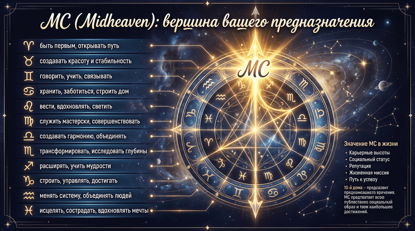 МС (Midheaven): вершина карты