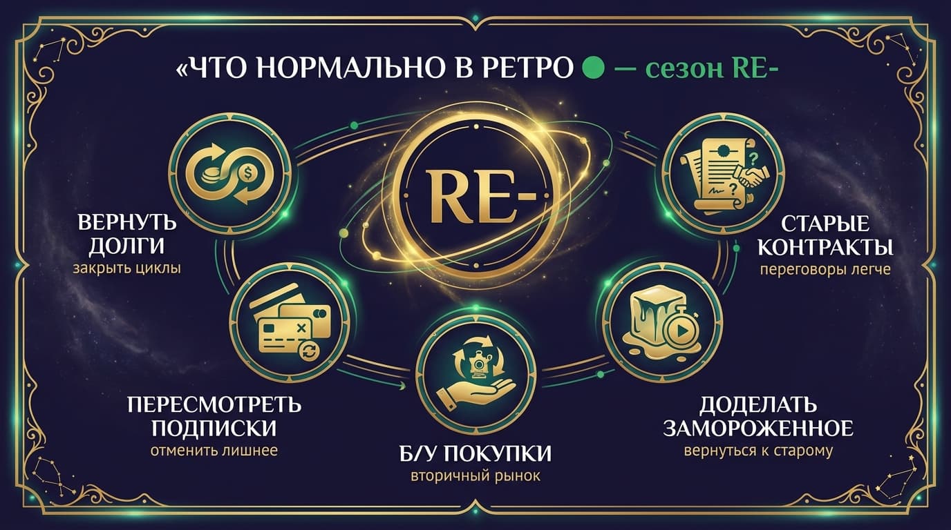 Что нормально в ретроградный Меркурий — инфографика