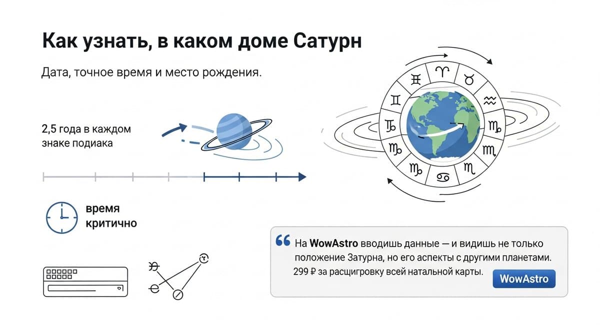 Как узнать, в каком доме Сатурн