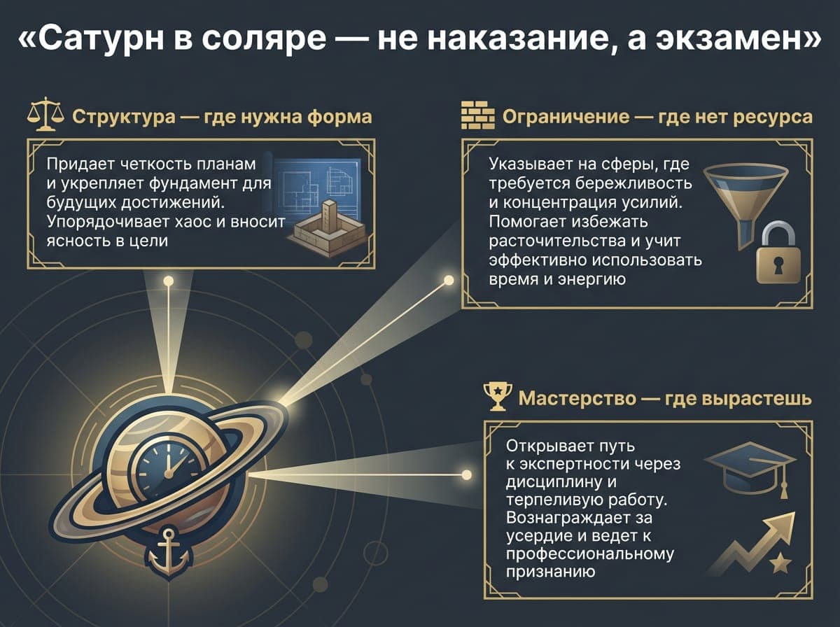 Что показывает Сатурн в годовой карте