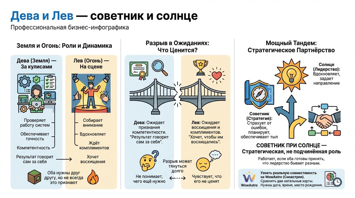 Дева и Лев — советник и солнце