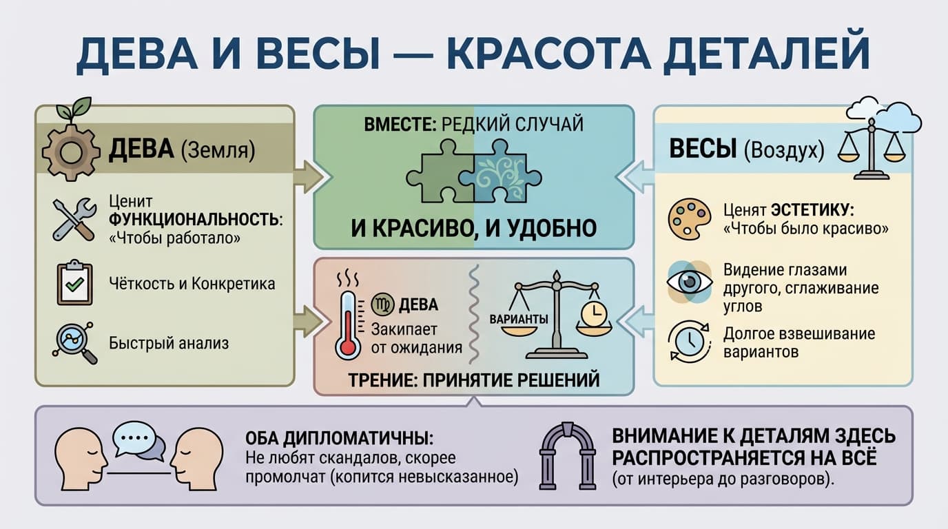 Дева и Весы — красота деталей