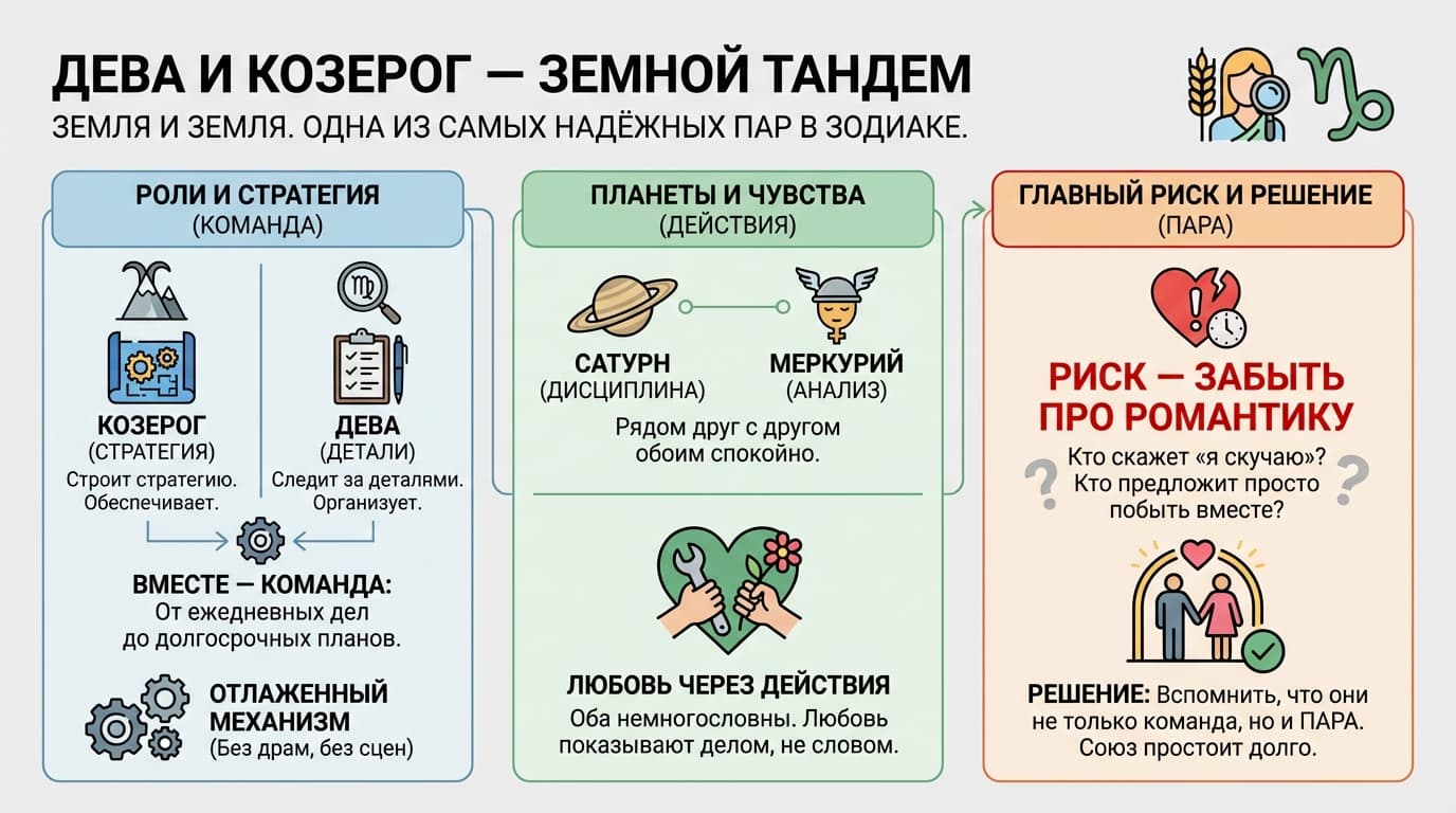 Дева и Козерог — земной тандем