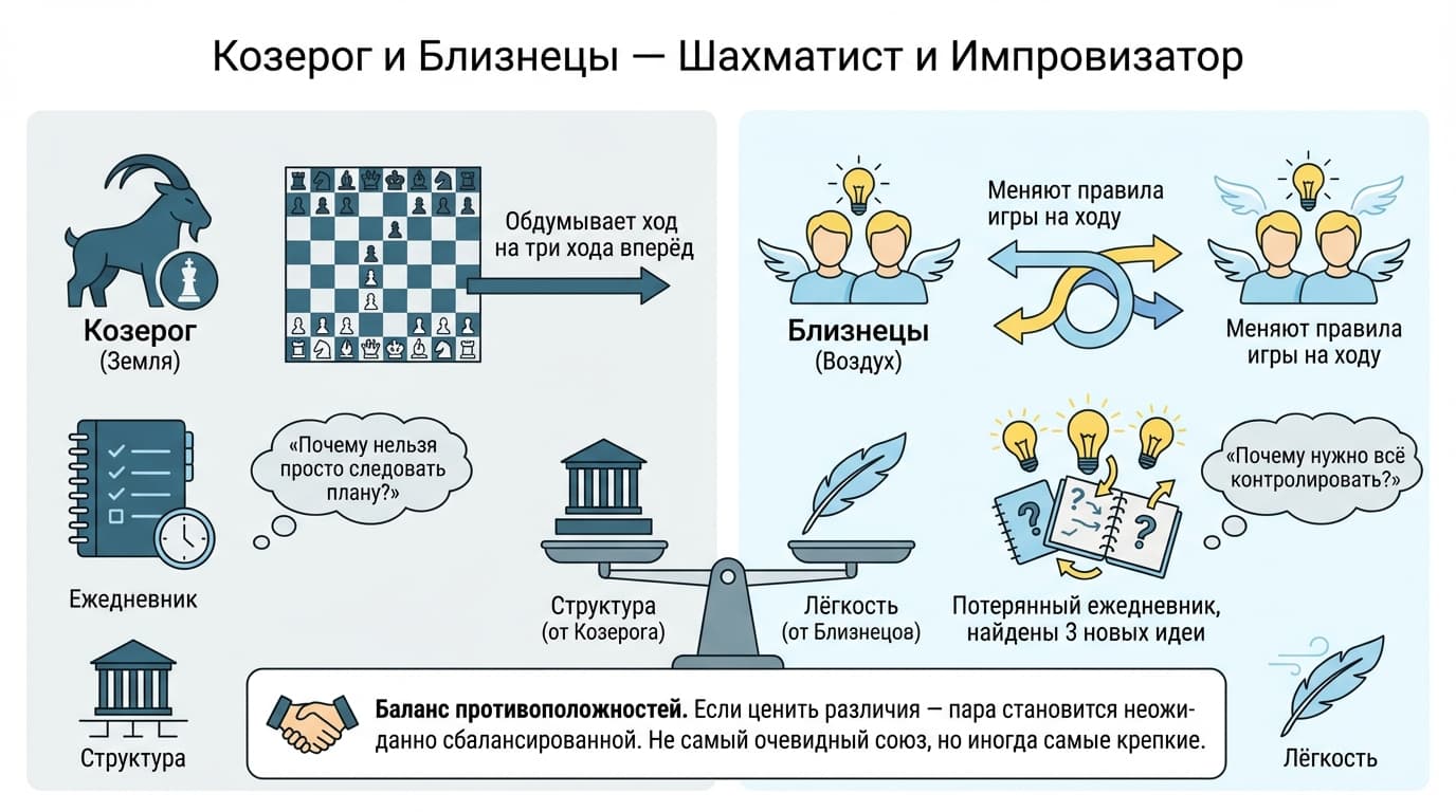 Козерог и Близнецы, шахматист и импровизатор