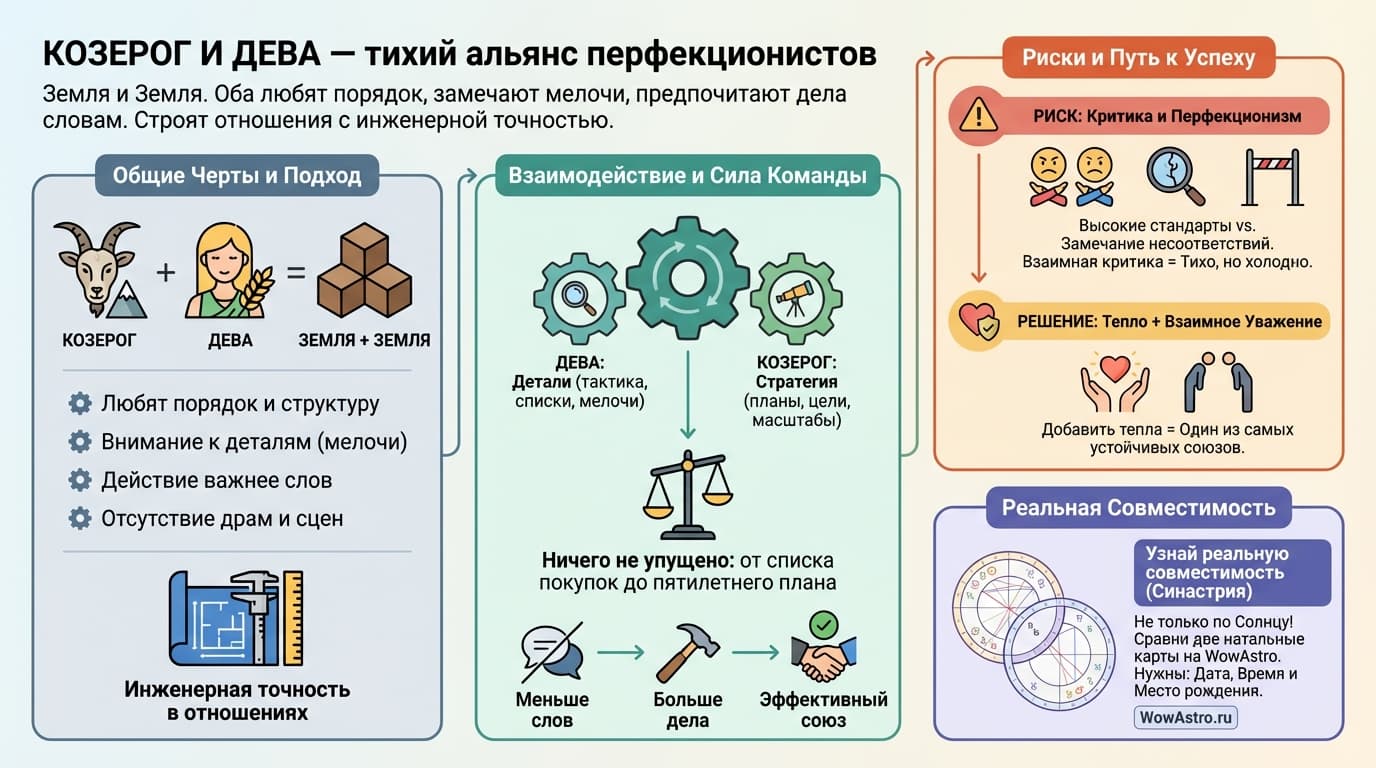Козерог и Дева, тихий альянс перфекционистов