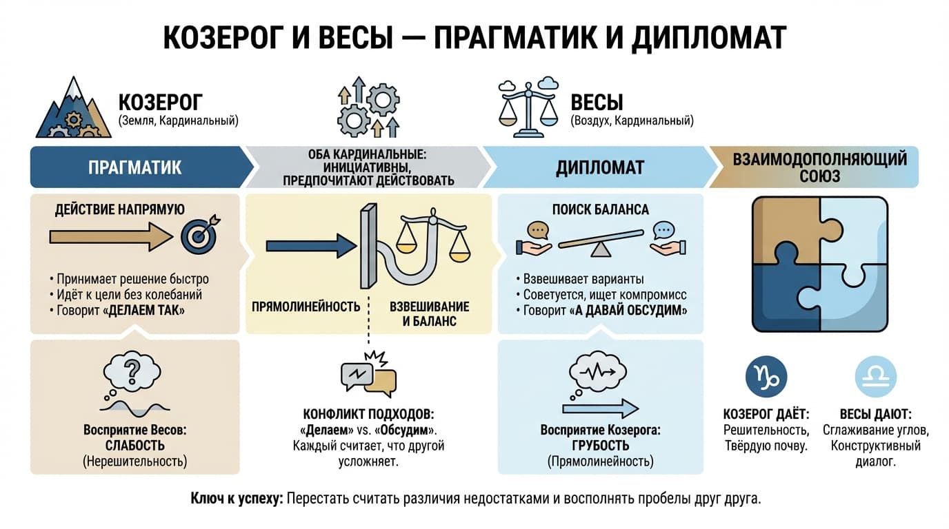 Козерог и Весы, прагматик и дипломат