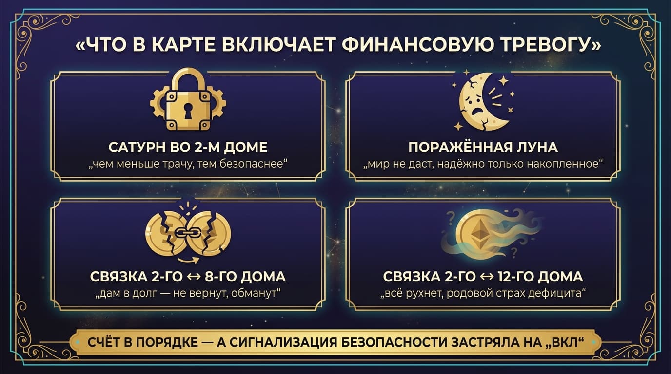 Что в карте включает финансовую тревогу: четыре конфигурации