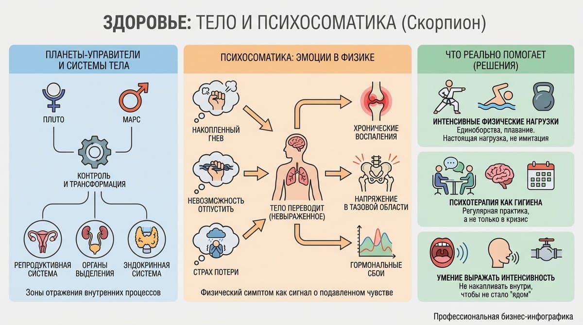 Здоровье и психосоматика Скорпиона