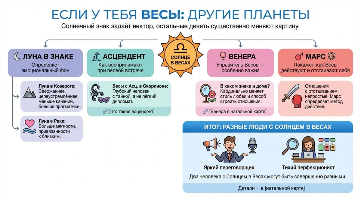 У вас Весы? Дело не только в Солнце