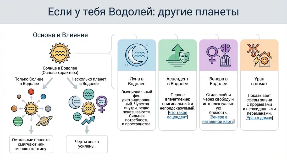 Другие планеты в карте Водолея